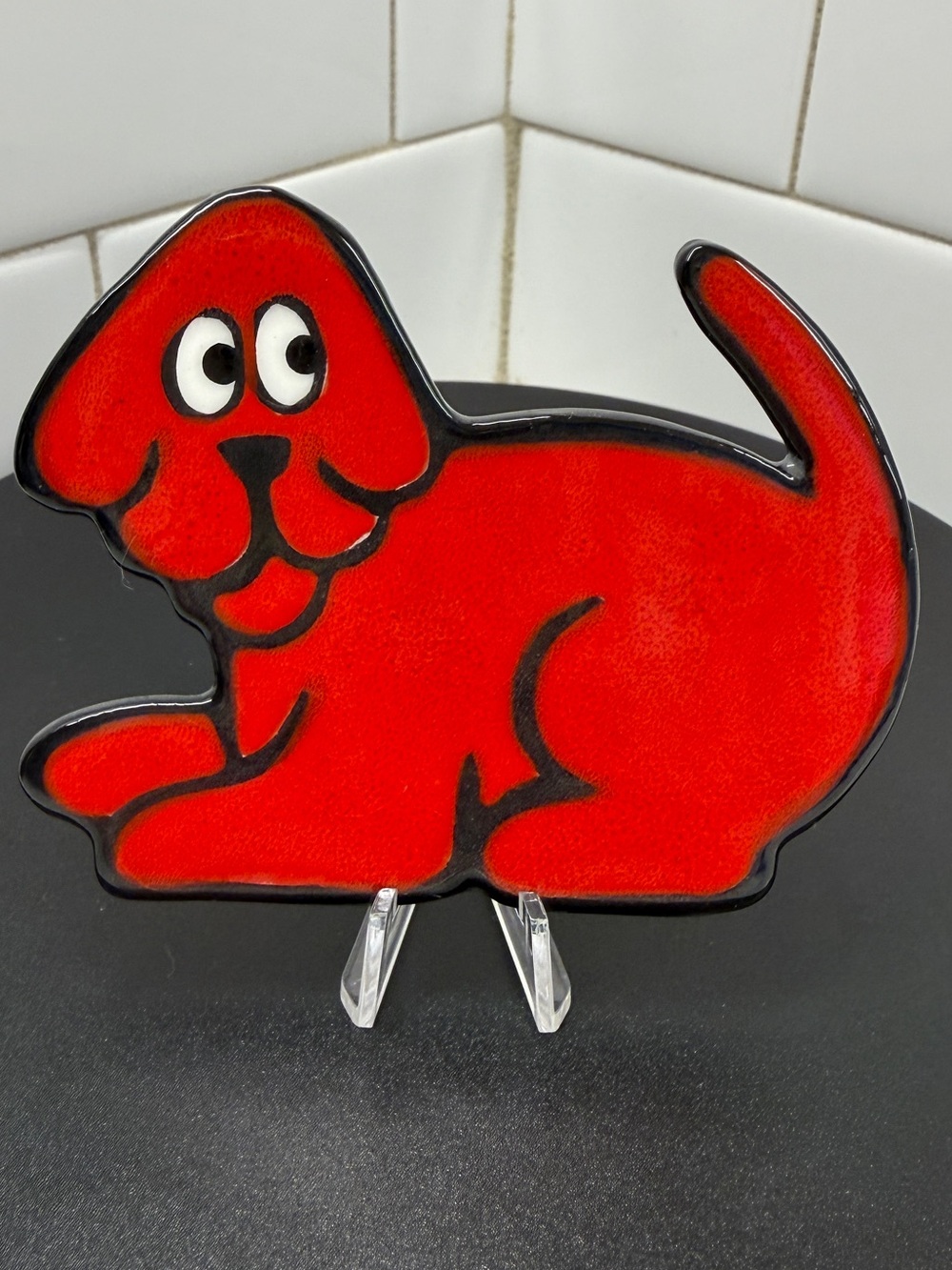 Teacher’s Pets by JoAn Craig Red Dog Oversized Whimsical Brooch Pin